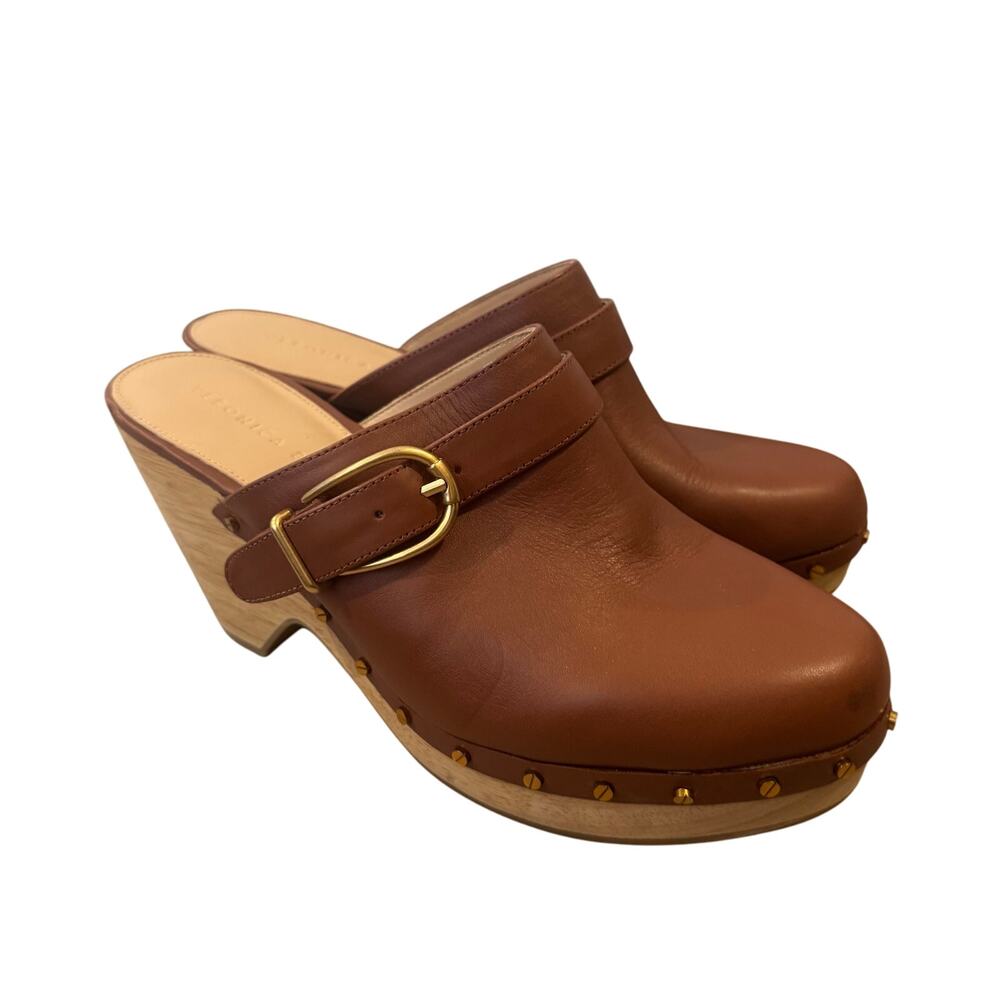 Veronica Beard size 9.5 wooden clog mule heels